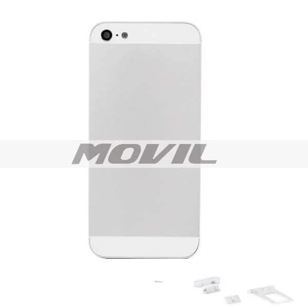 White Color Replacement part Full Housing Back Battery Cover Middle Frame Metal Back Housing For iphone 5 iphone 5g